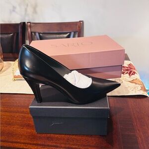 Franco Sarto Black Stiletto Heels Elegant Design